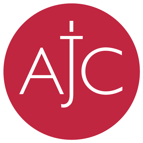Archives des jésuites au Canada / The Archive of the Jesuits in Canada Logo red with AJC in white. 