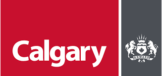 Logo City of Calgary - coat of arms in white with grey background