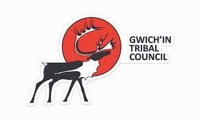 Gwich'in Tribal Council logo with cariboo and red sun logo