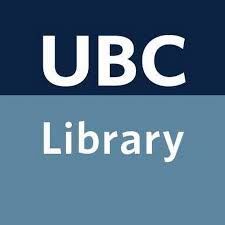 Logo: UBC Library Navy blue background white letters UBC Library white letters and muted blue. 